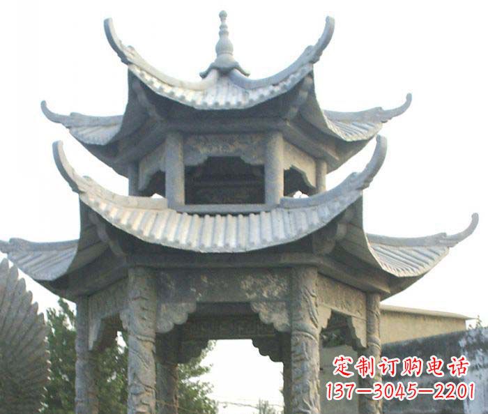 泉州仿古双层石雕凉亭