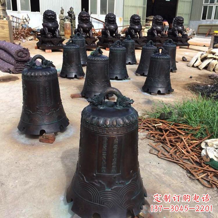泉州手工精美的铜钟雕塑