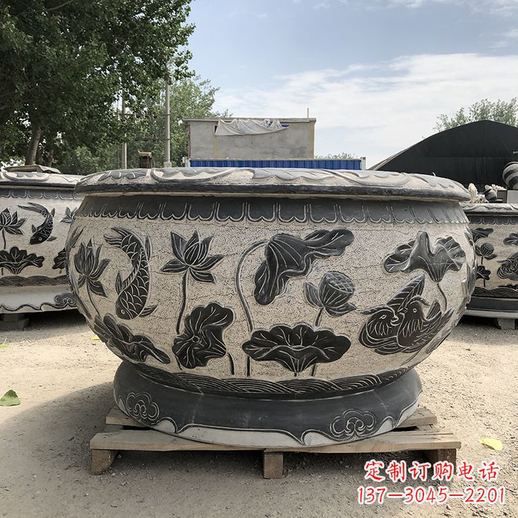 泉州仿古鱼缸花盆摆件