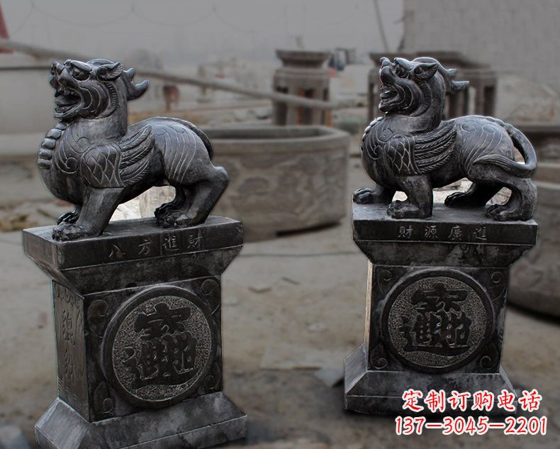 泉州仿古招财进宝貔貅石雕