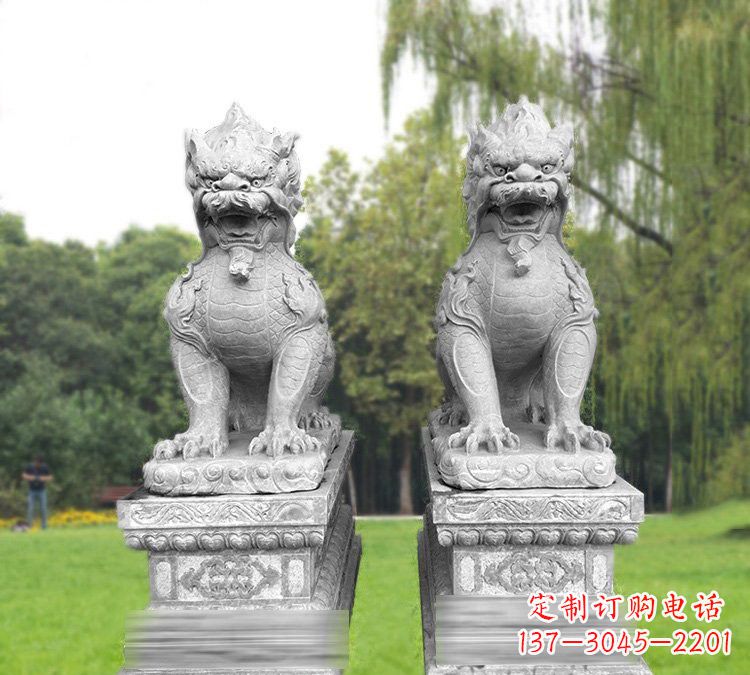 泉州仿古坐式麒麟石雕