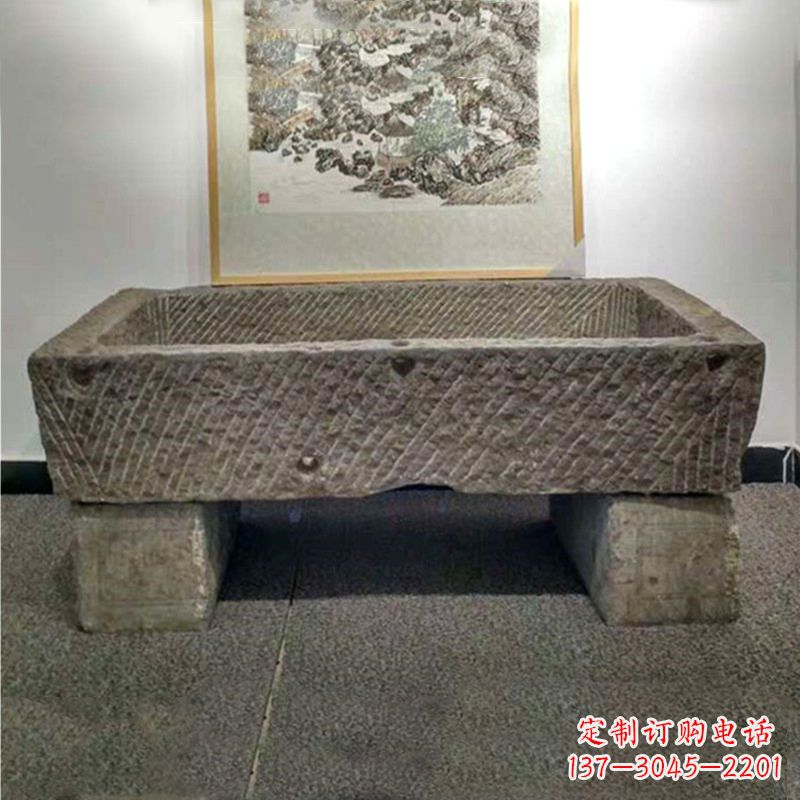 泉州仿古做旧石槽雕塑