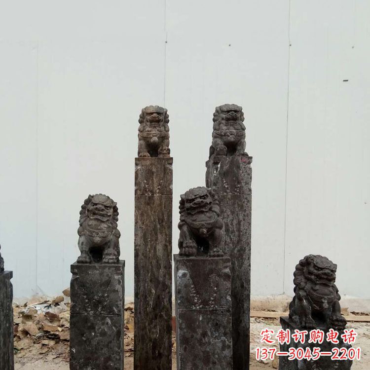 泉州复古风格拴马桩雕塑