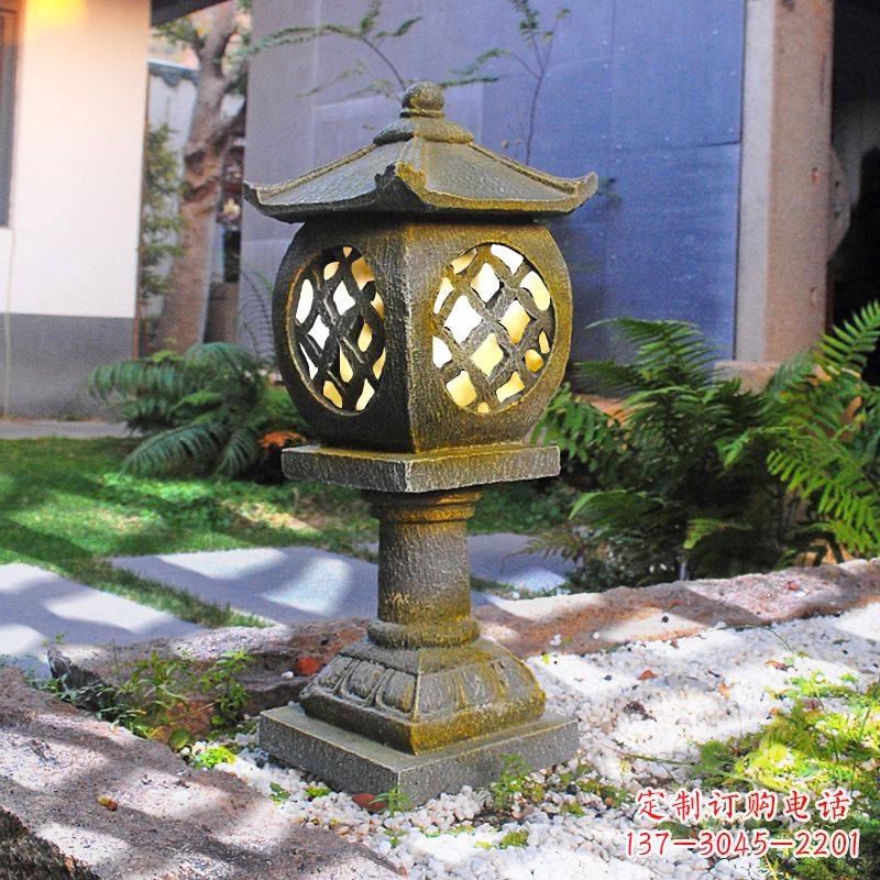 泉州仿古庭院石雕灯笼,精美雕刻点亮家园