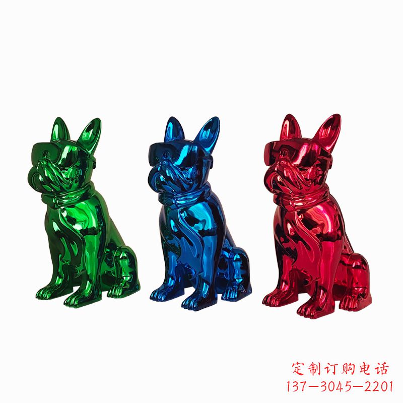 泉州仿琉璃斗牛犬生肖狗雕塑