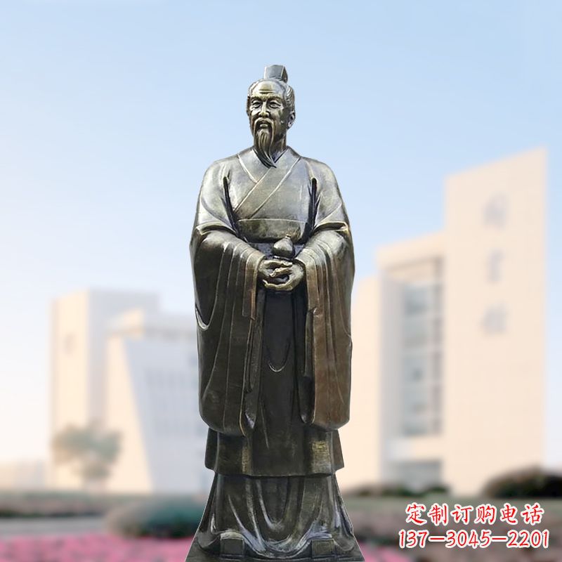 泉州仿铜玻璃钢扁鹊雕塑