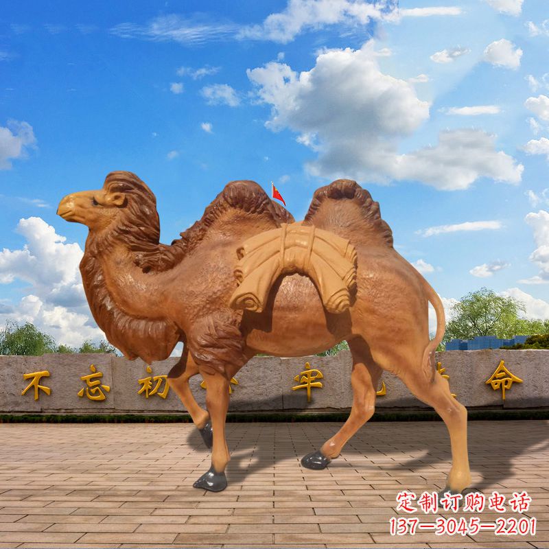 泉州仿铜玻璃钢骆驼雕塑
