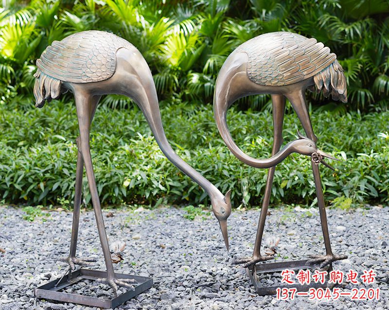 泉州传统文化铸造仙鹤雕塑