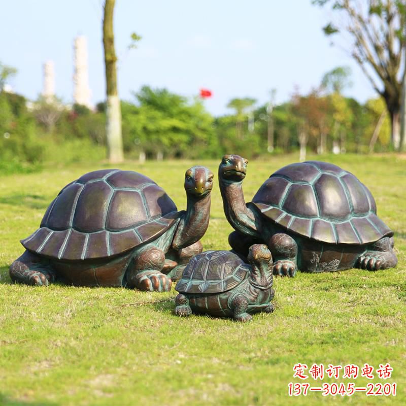 泉州仿铜乌龟-公园草坪动物雕塑摆件