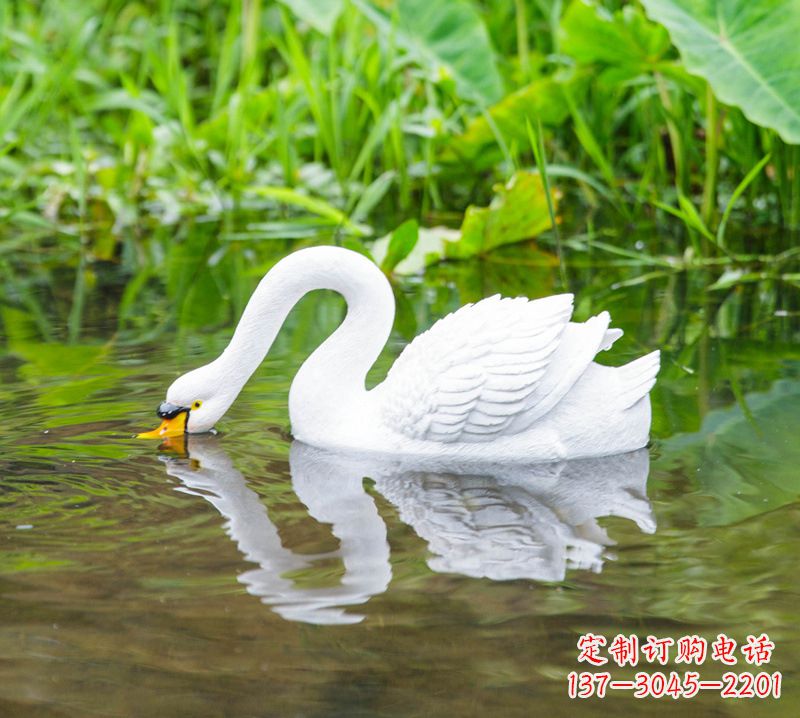 泉州仿真白天鹅曲脖喝水款