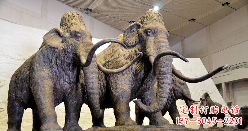 泉州仿真大象玻璃钢动物雕塑