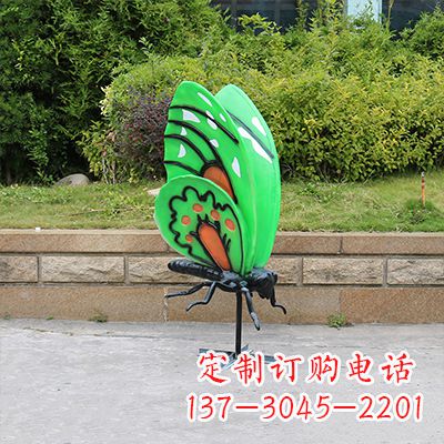 泉州大号蓝色蝴蝶定制雕塑