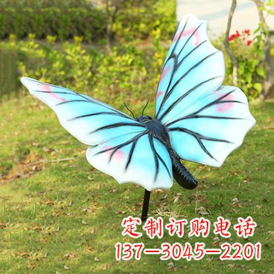 泉州浅蓝白色蝴蝶雕塑