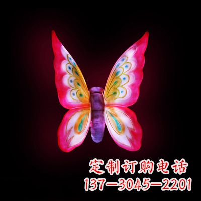 泉州仿真蝴蝶_小号红色发光款37x48x20