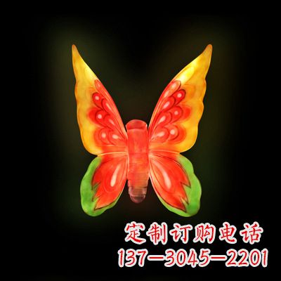 泉州仿真蝴蝶_小号黄色发光款37x48x20