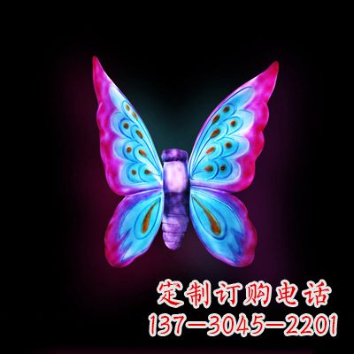 泉州仿真蝴蝶_小号粉色发光款37x48x20