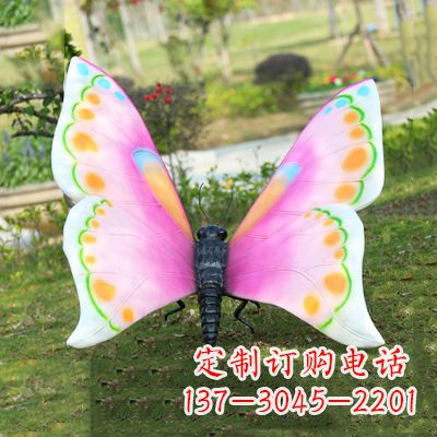 泉州仿真蝴蝶_紫白色款105x100x80