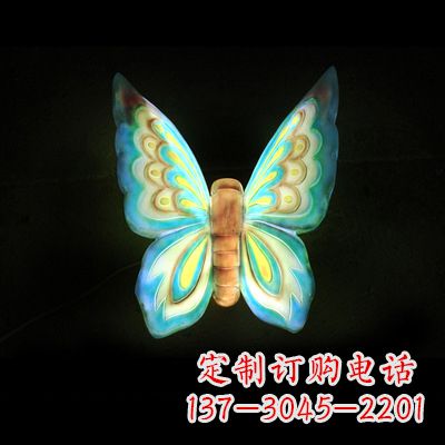 泉州仿真蝴蝶_小号蓝色发光款37x48x20