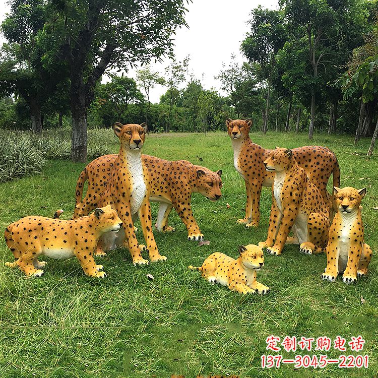 泉州精美玻璃钢豹雕塑