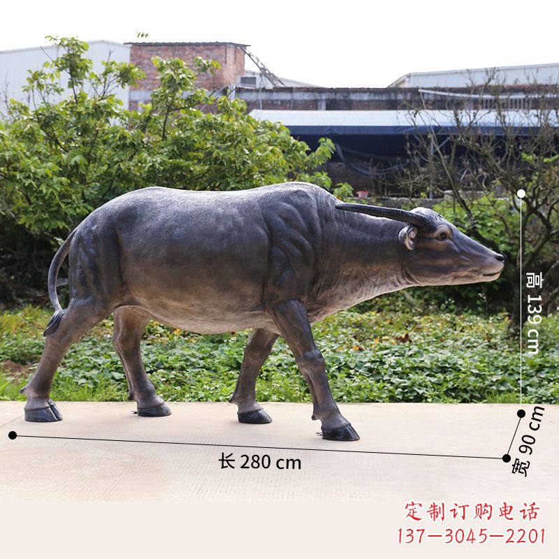 泉州仿真水牛动物雕塑