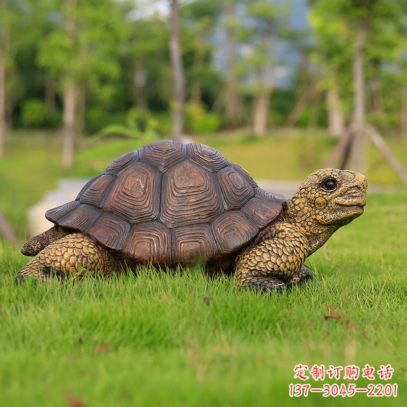 泉州仿真乌龟-玻璃钢仿真动物雕塑草坪摆件