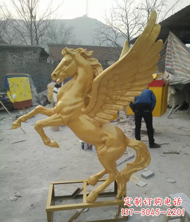 泉州飞马动物铜雕,精美细腻