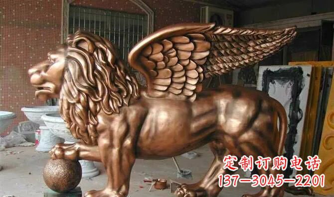 泉州飞狮玻璃钢动物雕塑