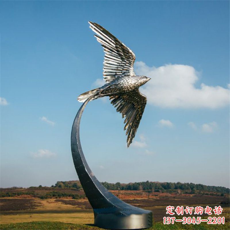 泉州飞翔老鹰景观不锈钢雕塑