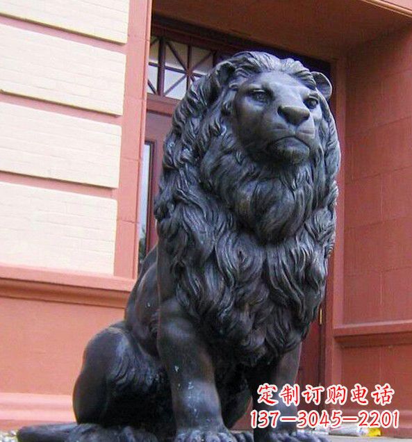 泉州非洲狮子铜雕塑