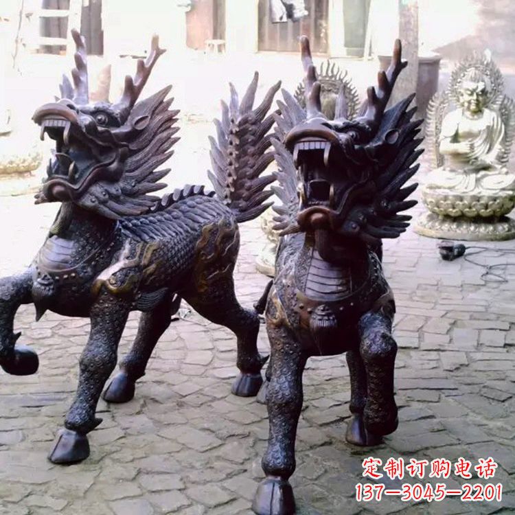 泉州风水麒麟公司雕塑摆件