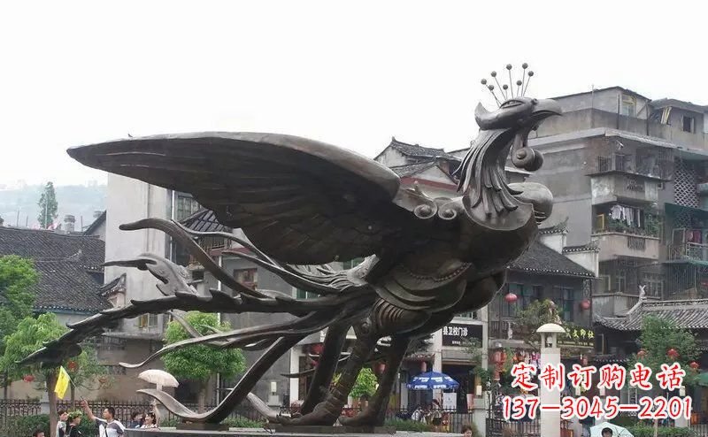 泉州凤凰公园景观铜雕