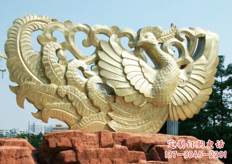 泉州凤凰古代神兽铜雕