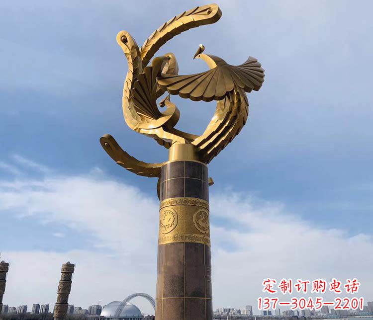 泉州凤凰华表铜雕