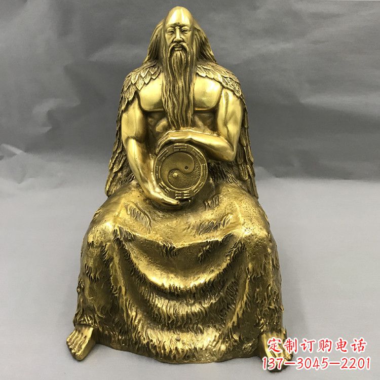 泉州伏羲铜雕塑-中华民族上古神话人物雕像