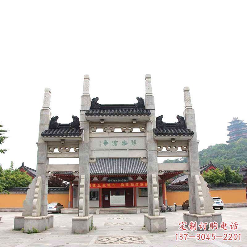 泉州艺术镶嵌石牌坊雕塑