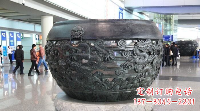 泉州浮雕水缸龙广场景观雕塑