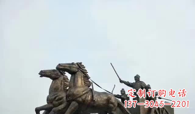 泉州赶马车人物铜雕