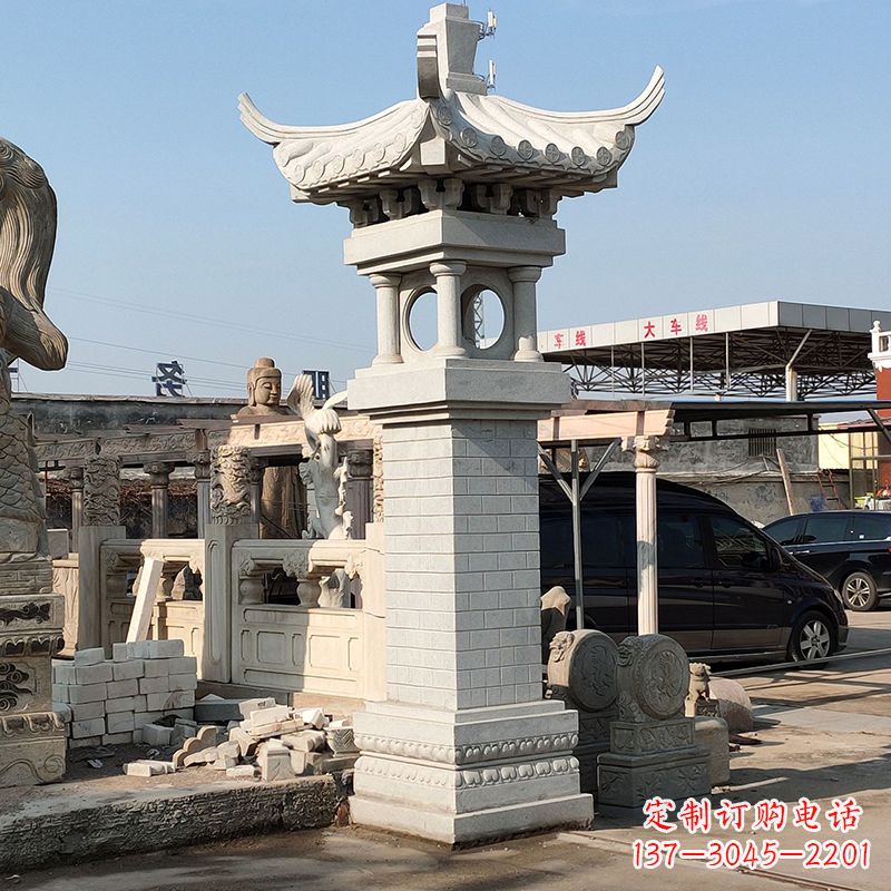 泉州高墩中式石雕灯笼