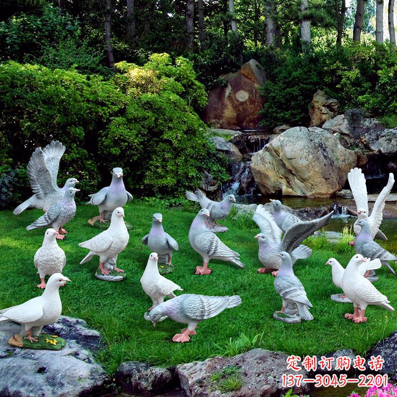 泉州精致鸽子不锈钢雕塑