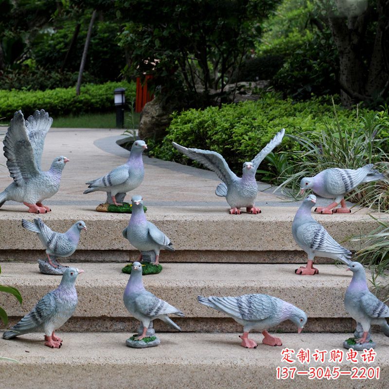 泉州鸽子兔子猴子大象雕塑