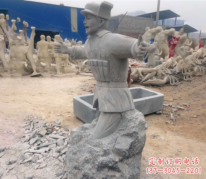 泉州中领雕塑荣誉历史革命先驱黄继光石雕