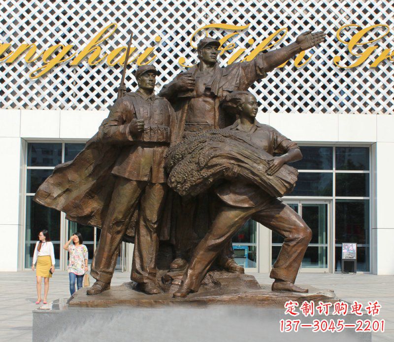 泉州革命战士广场景观铜雕 (2)