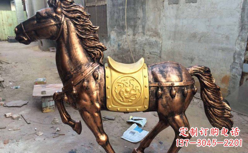 泉州公园奔跑的马动物铜雕 (4)
