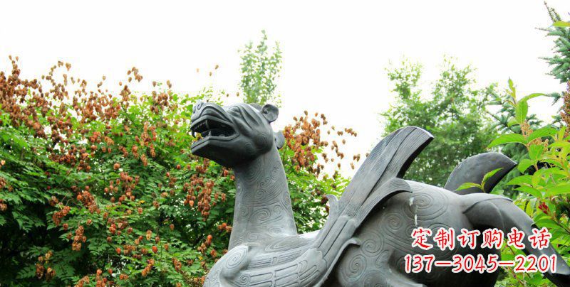 泉州公园狴犴景观铜雕