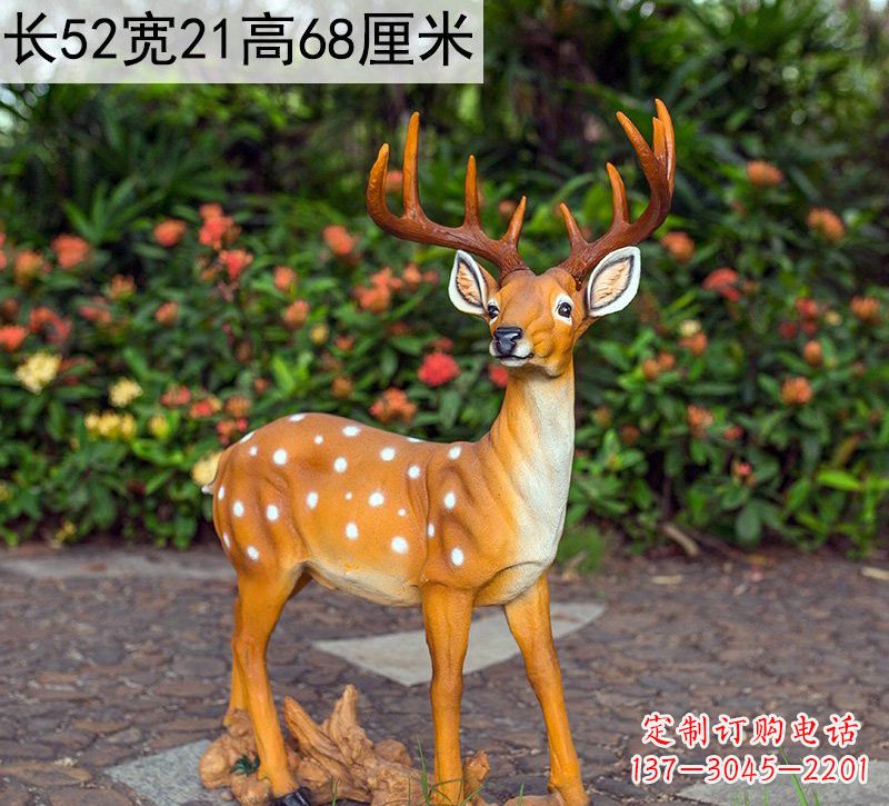 泉州公园玻璃钢仿真梅花鹿