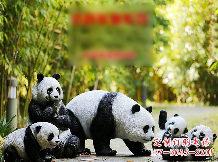 泉州玻璃钢仿真熊猫雕塑