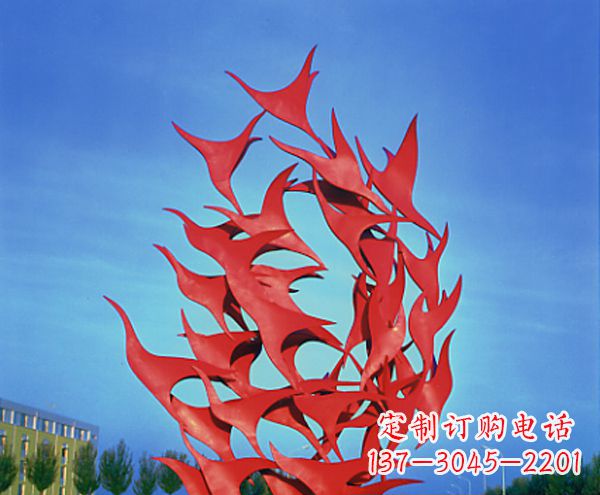 泉州公园不锈钢抽象大雁雕塑1