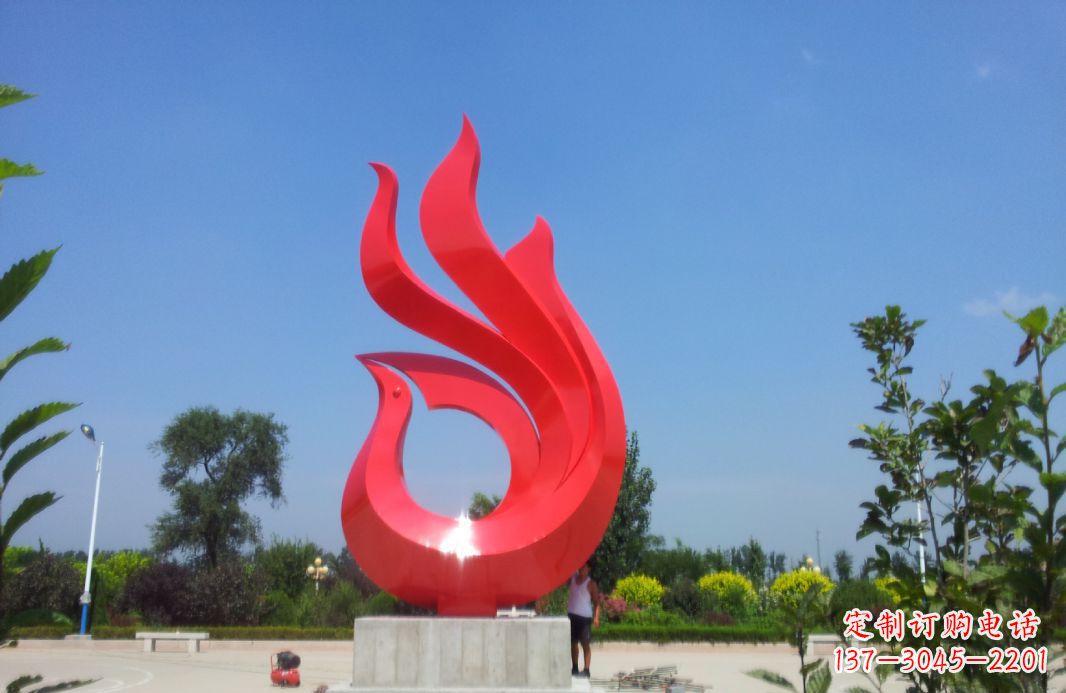 泉州公园不锈钢抽象凤凰雕塑11