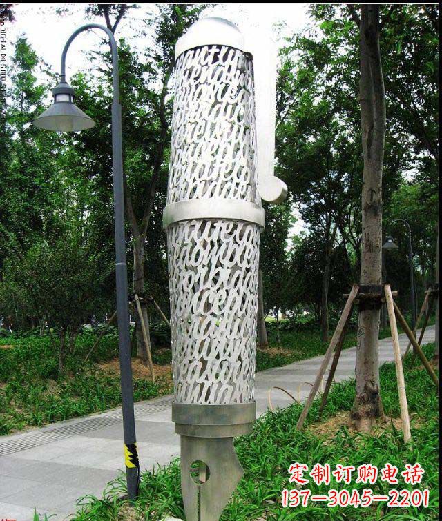 泉州公园和空间绚丽抽象钢笔雕塑