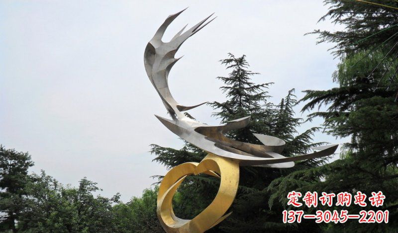 泉州精美雕刻石膏抽象凤凰雕塑